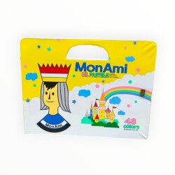 Vintage 1990's Monami Marka 48 Renkli Yağlı Pastel Boya Seti AOB8575 - Gökçekoleksiyon