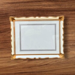 Vintage 1990's Plastik Çift Yönlü Resim Çerçevesi 28x22.5cm AOB8721 - 3