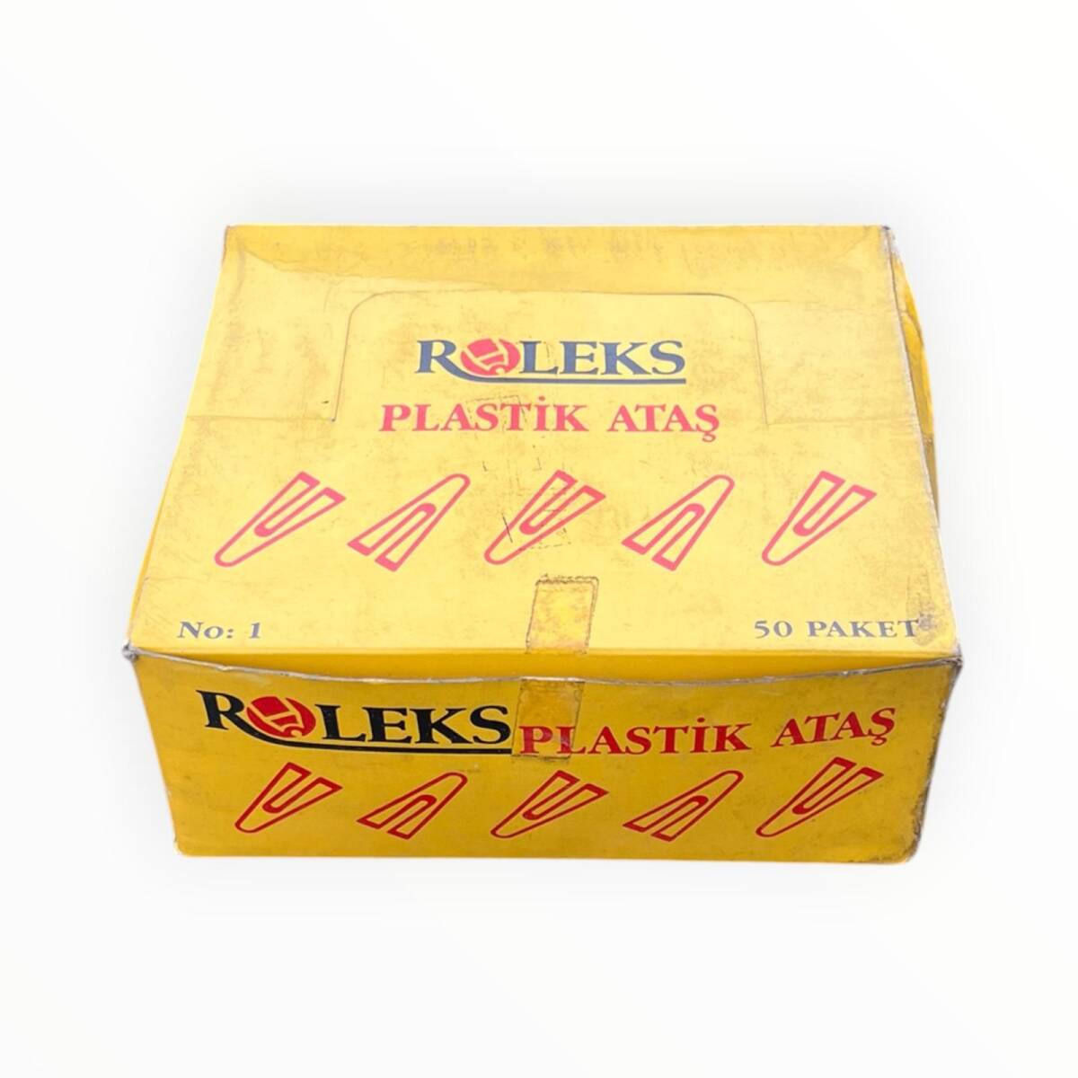 Vintage 1990's Roleks Plastik Ataş Dolu Paket AOB8622 - 1