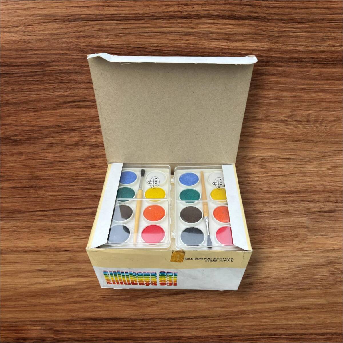 Vintage 1992 Adel 8'li 931 Suluboya Dolu Paket AOB8558 - 2