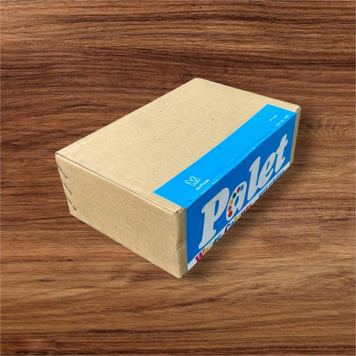 Vintage 1992 Melsan - Palet 6'lı Suluboya Dolu Paket AOB8560 - 3