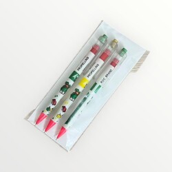 Vintage 3 Adet 0,5 Farklı Renk Silgili Uçlu Kalem Lotu AOB4915 - Gökçekoleksiyon