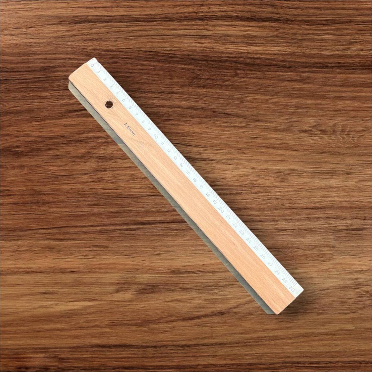 Vintage A.Akyazı Ahşap Cetvel 30cm AOB8583 - 4