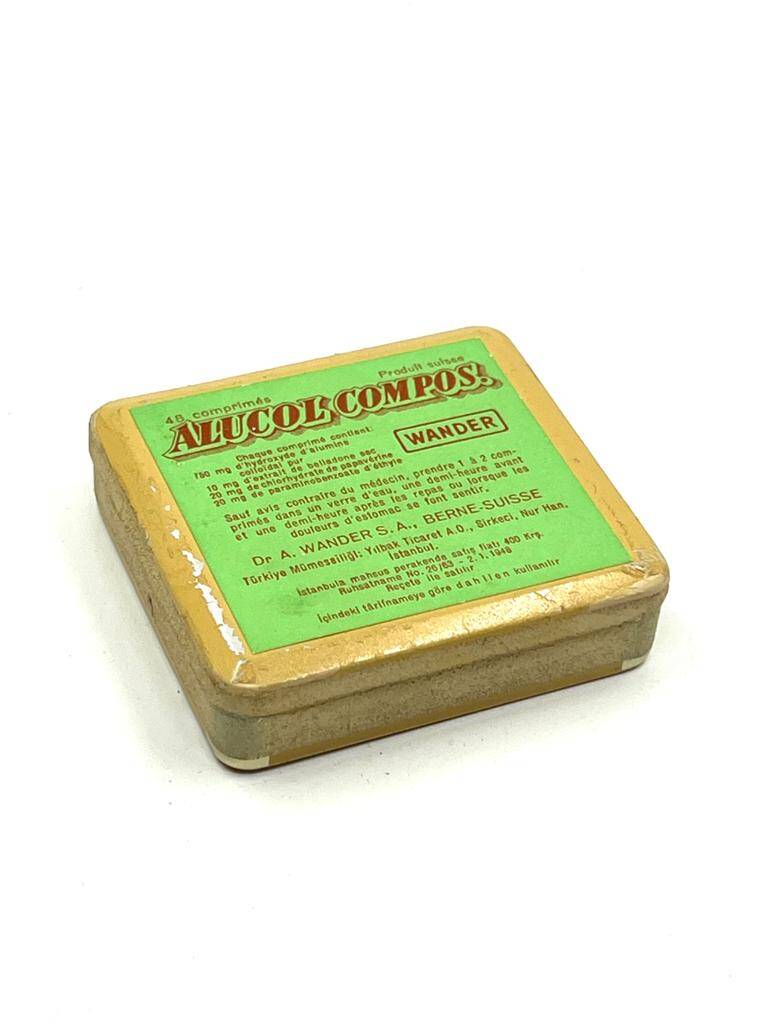 Vintage Alucol Compos 1948 Teneke İlaç Kutusu MDL165 (N) - 1