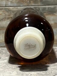 Vintage Amber Renkli Donnell,Hunt&Co.Druggists,Greensburg İndiana Yazılı Ecza Şişesi 21cm AOB8823 - 4