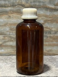 Vintage Amber Renkli Donnell,Hunt&Co.Druggists,Greensburg İndiana Yazılı Ecza Şişesi 21cm AOB8823 - 3
