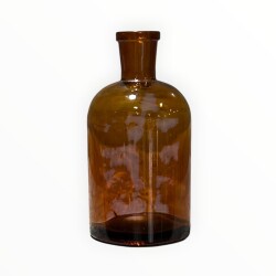 Vintage Amber Renkli Eczacı Şişesi 10.5cm AOB8834 - 