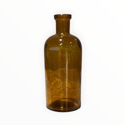 Vintage Amber Renkli Eczacı Şişesi 11.5cm AOB8836 - 