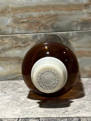 Vintage Amber Renkli Eczacı Şişesi 22cm AOB8828 - 3
