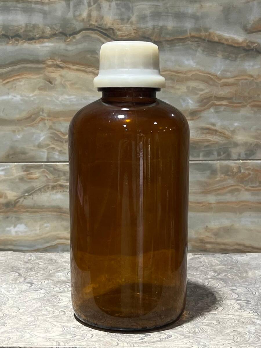 Vintage Amber Renkli Eczacı Şişesi 22cm AOB8828 - 4
