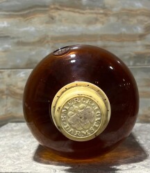 Vintage Amber Renkli E.MERCK Üzerinde Şirket Mühürlü Eczane Laoratuvar Şişesi 28cm AOB8821 - 2