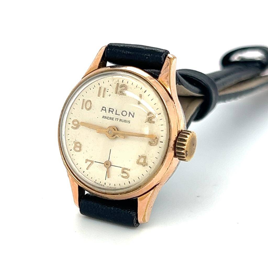 Vintage ARLON Altın Kaplama Kurmalı Bayan Kol Saati EBY325 - 3