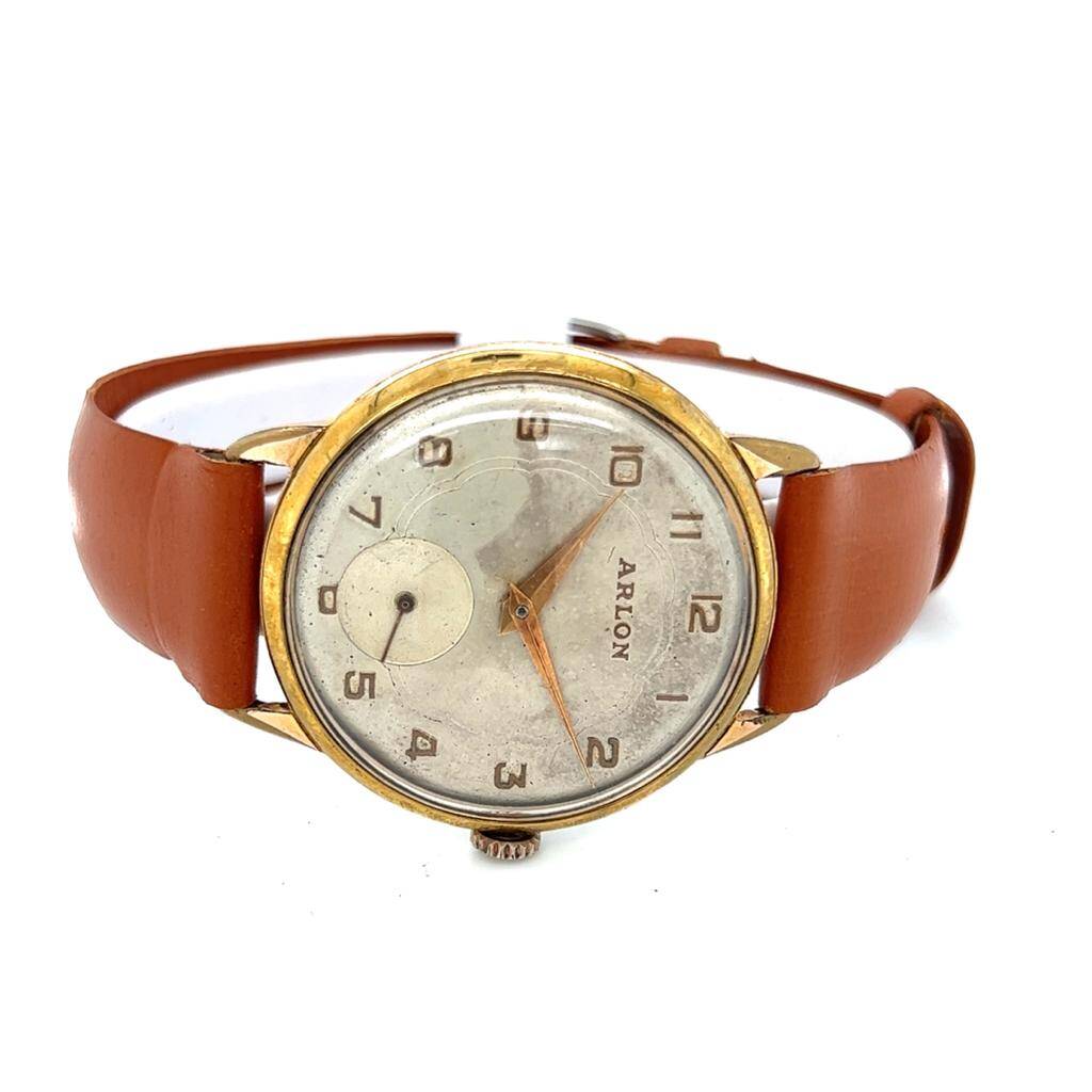 Vintage ARLON Altın Kaplama Kurmalı Kol Saati EBY311 - 4