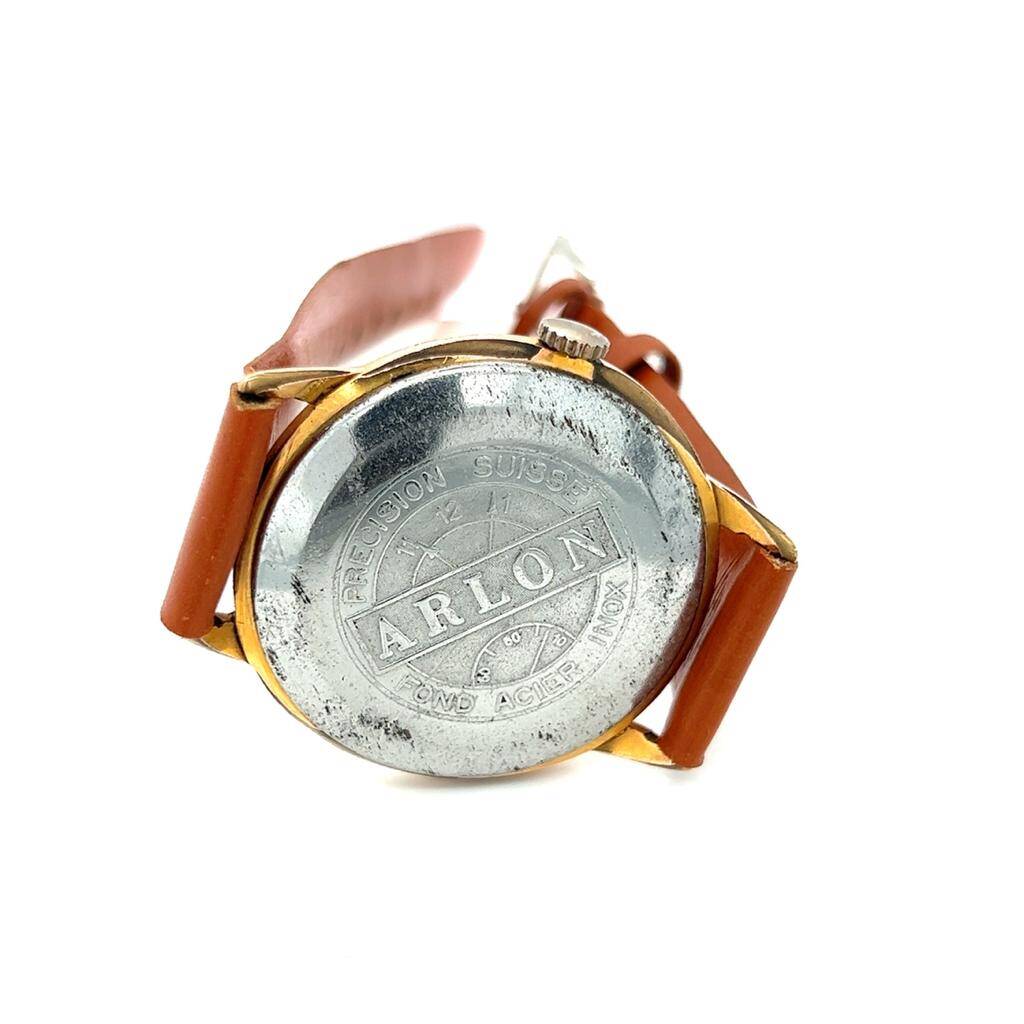 Vintage ARLON Altın Kaplama Kurmalı Kol Saati EBY311 - 5