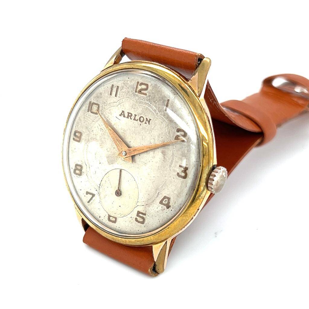 Vintage ARLON Altın Kaplama Kurmalı Kol Saati EBY311 - 2