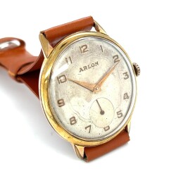 Vintage ARLON Altın Kaplama Kurmalı Kol Saati SAA011 - 3