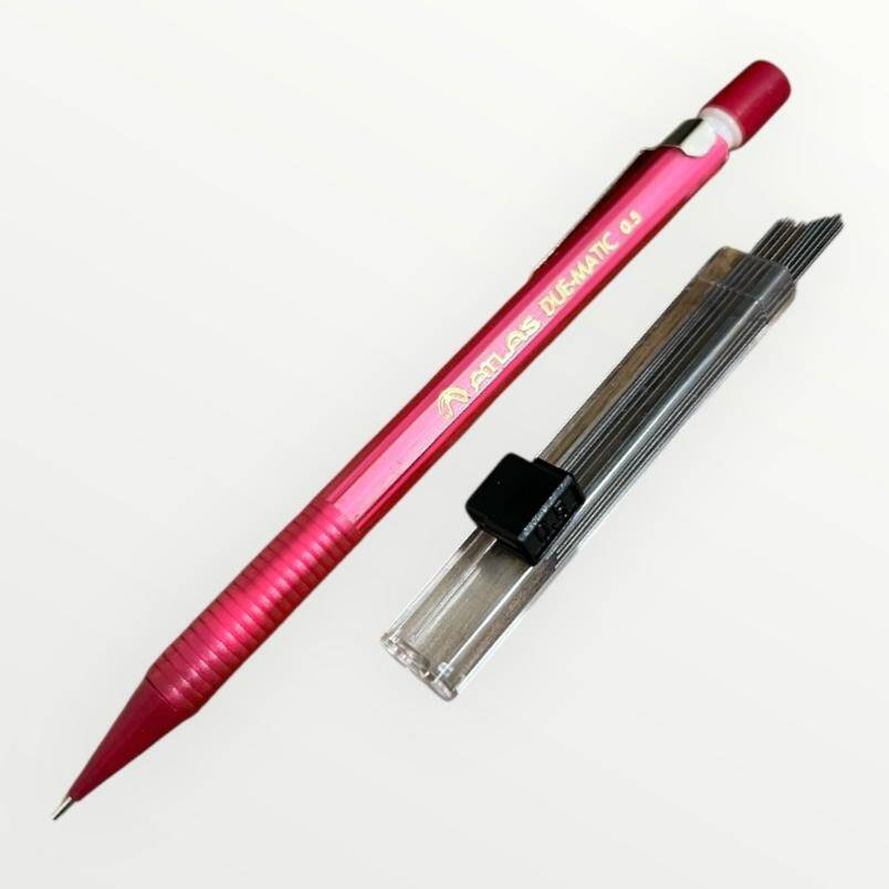 Vintage Atlas Duematıc 0,5 Mekanik Uçlu Kalem (Kırmızı)1 Kapsül Atlas 0,5 Uç AOB4899 - 1