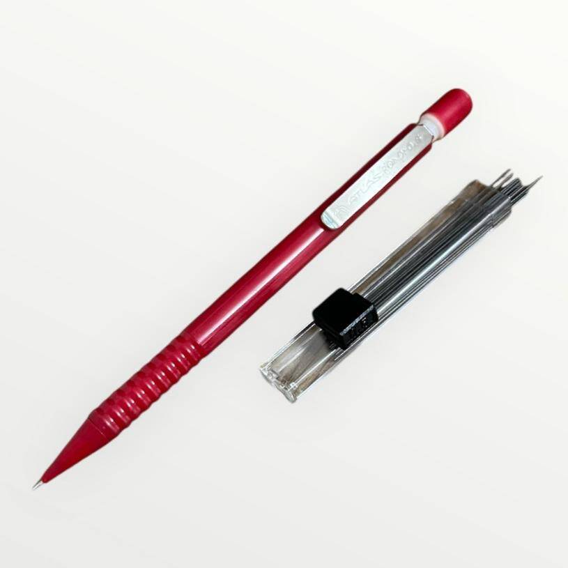 Vintage Atlas Rondi 0,5 Mekanik Uçlu Kalem (Kırmızı)1 Kapsül Atlas 0,5 Uç AOB4905 - 1