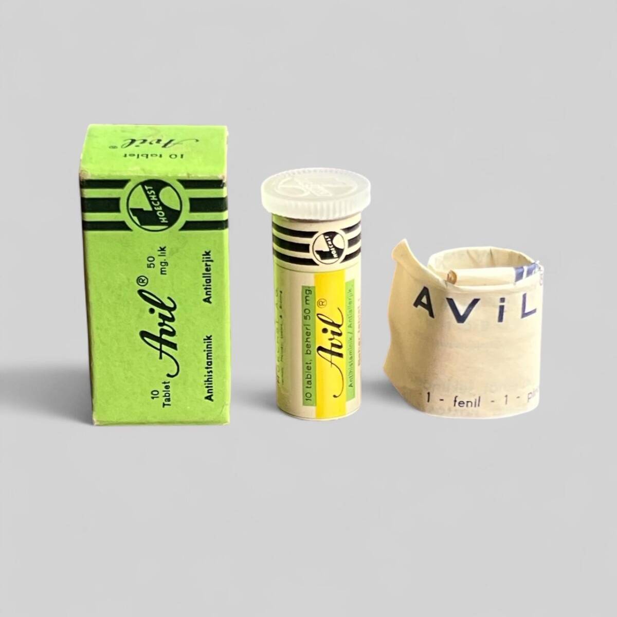 Vintage Avil İlaç Kutusunda Koleksiyonluk Tüketilmez MDL322 - 1