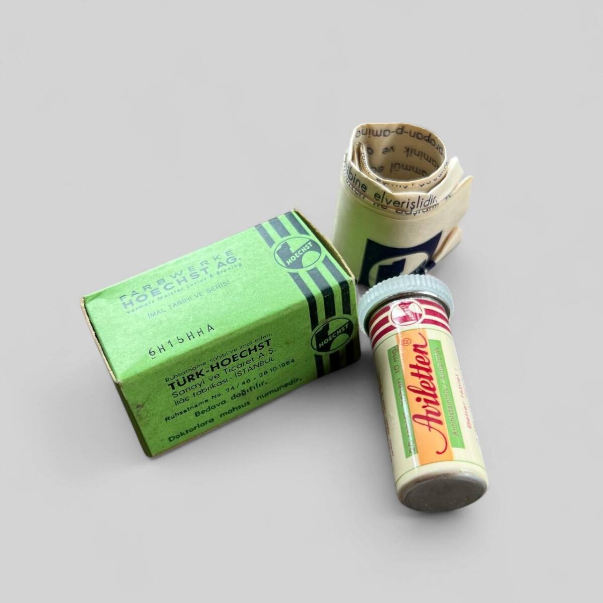Vintage Aviletten İlaç Kutusunda Koleksiyonluk Tüketilmez MDL316 - 1