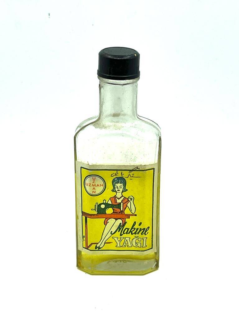 Vintage Uzman Makine Yağı Kısmen Dolu Şişe MDL194 - 1