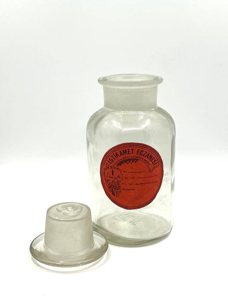 Vintage İstikamet Eczanesi Samsun Eczacı Şişesi MDL286 (N) - 1