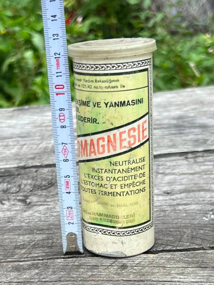 Vintage BİSMOMAGESİE Boş İlaç Şişesi AOB7535 - 2