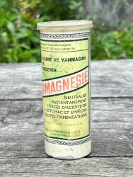Vintage BİSMOMAGESİE Boş İlaç Şişesi AOB7535 - 3