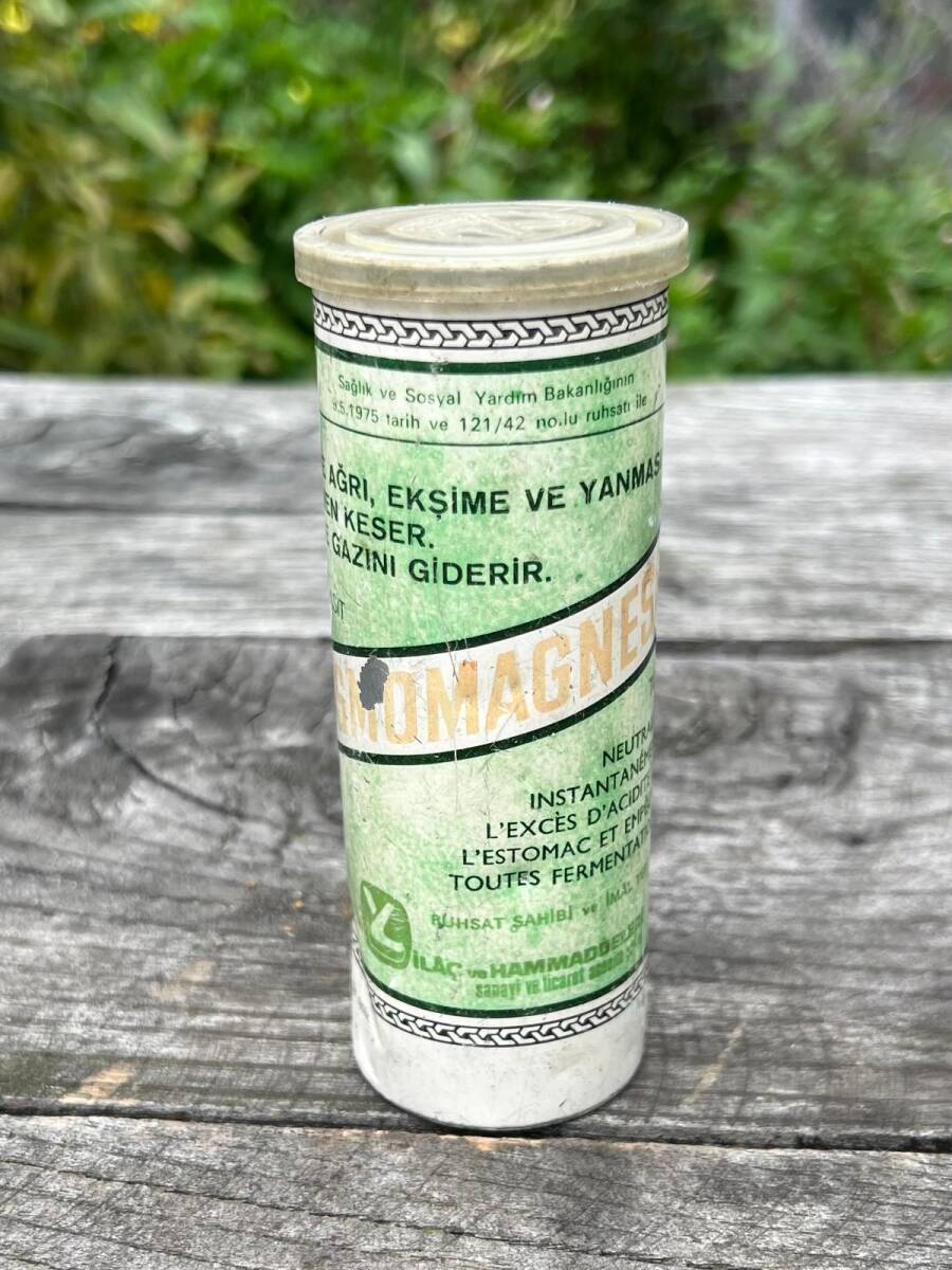 Vintage BİSMOMAGESİE Boş İlaç Şişesi AOB7541 - 3