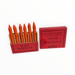 Vintage BLACKSUN 4361 Ahşap Kalem Ucu 1 Paket AOB8740 - 