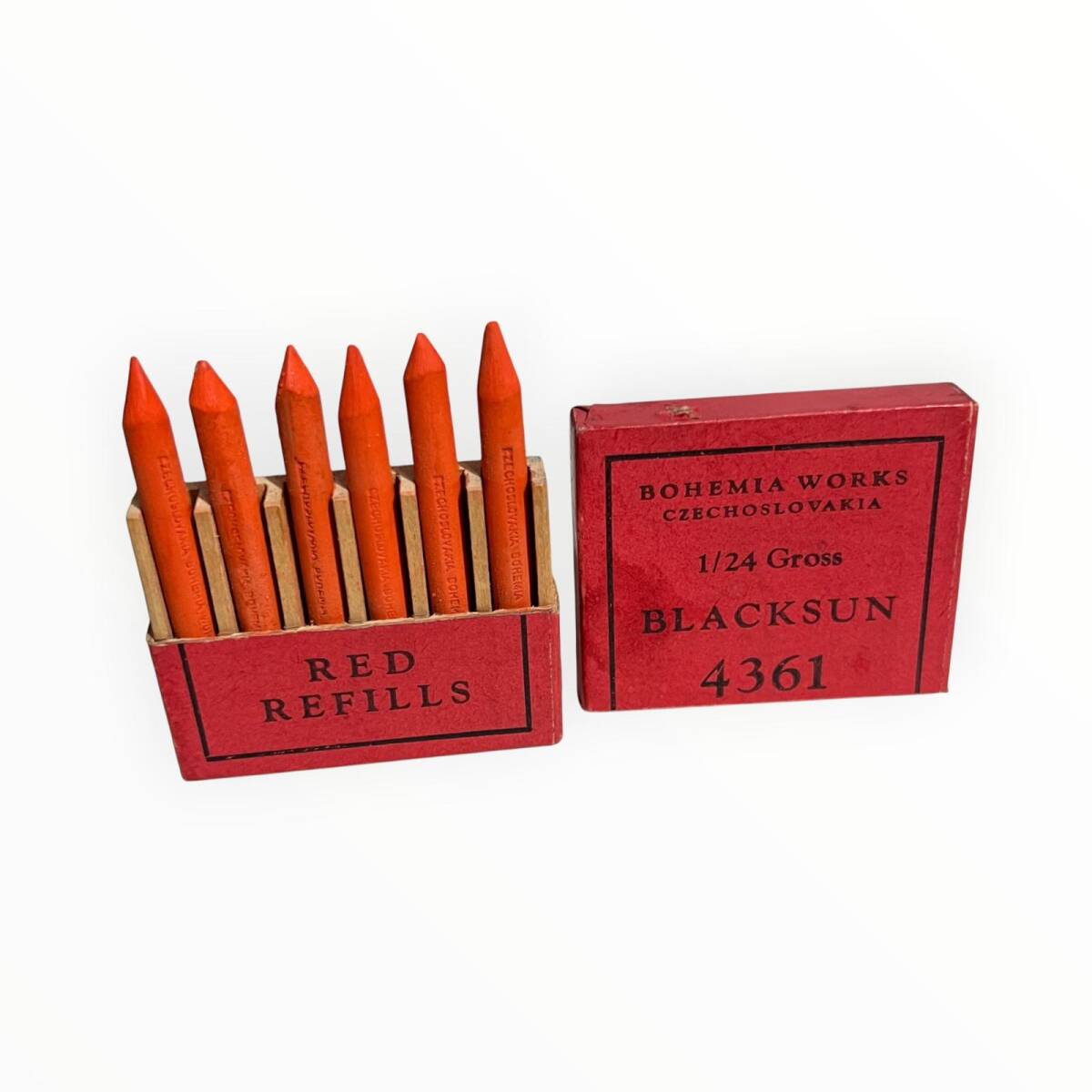 Vintage BLACKSUN 4361 Ahşap Kalem Ucu 1 Paket AOB8740 - 1