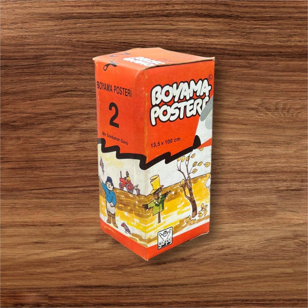 Vintage Boyama Posteri ''Bir Sonbahar Günü'' 4-8 Yaş Gurubu AOB8596 - 2