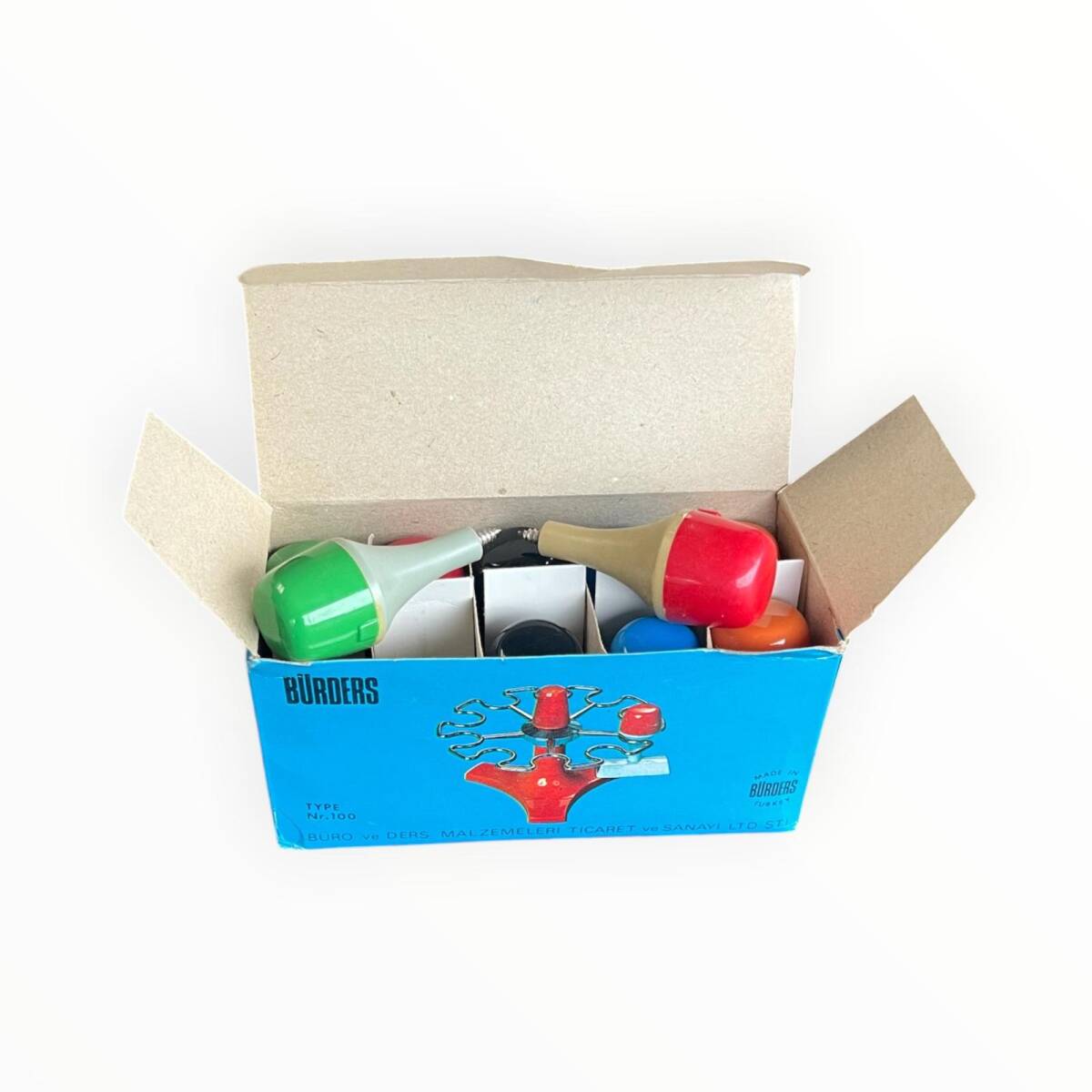 Vintage BÜERERS Kaşe Mühür Sapları Tam Dolu Paket Açılmamış Kutu AOB8658 - 3
