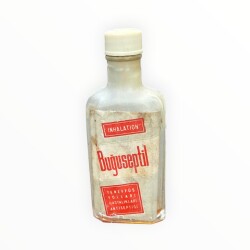 Vintage Buğuseptil İlaç Şişesi 1960 - 1970's AOB7524 - Gökçekoleksiyon