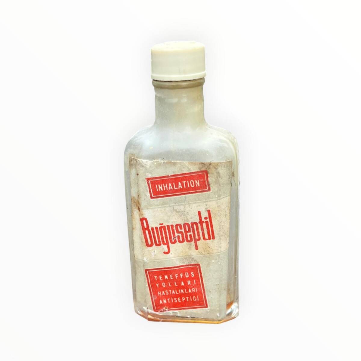 Vintage Buğuseptil İlaç Şişesi 1960 - 1970's AOB7524 - 1