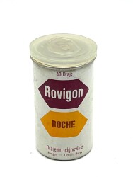 Vintage 1960 Rovigon Roche İlaç Kutusu MDL196 - Gökçekoleksiyon