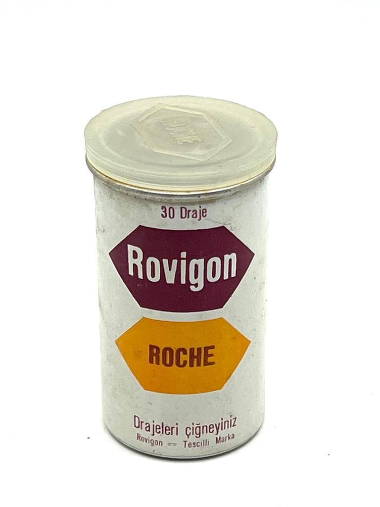 Vintage 1960 Rovigon Roche İlaç Kutusu MDL196 - 1