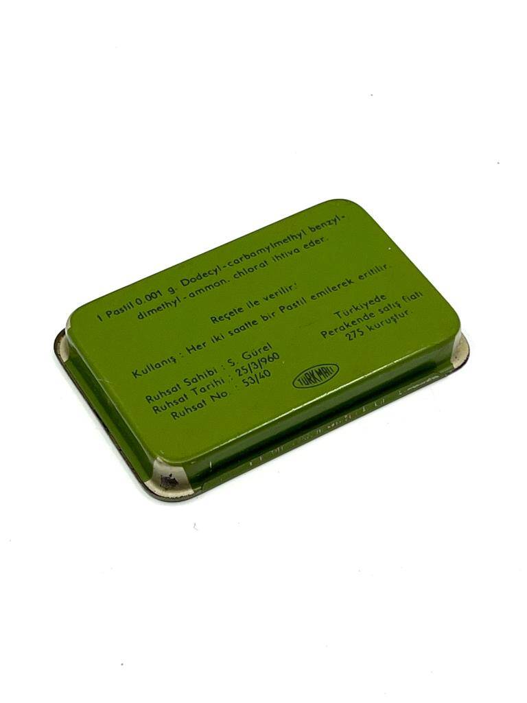 Vintage Stramınol Teneke Kısmen Dolu İlaç Kutusu MDL251 (N) - 2