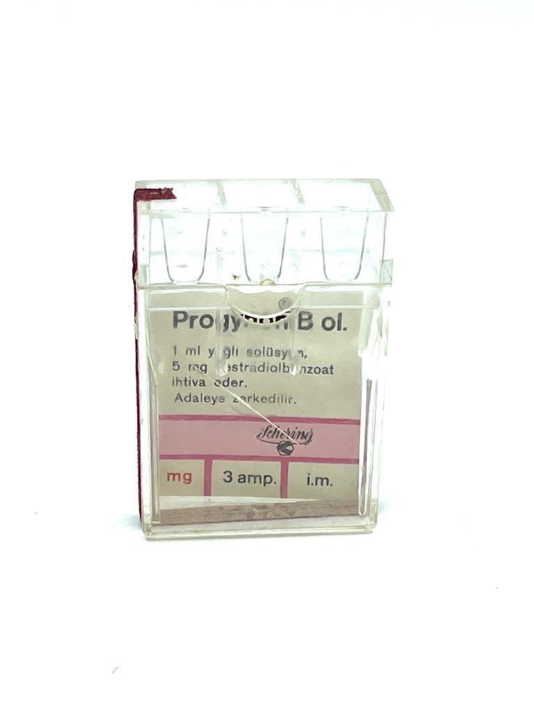 Vintage Progynon B ol Ampul İlaç Şişesi MDL123 (N) - 1