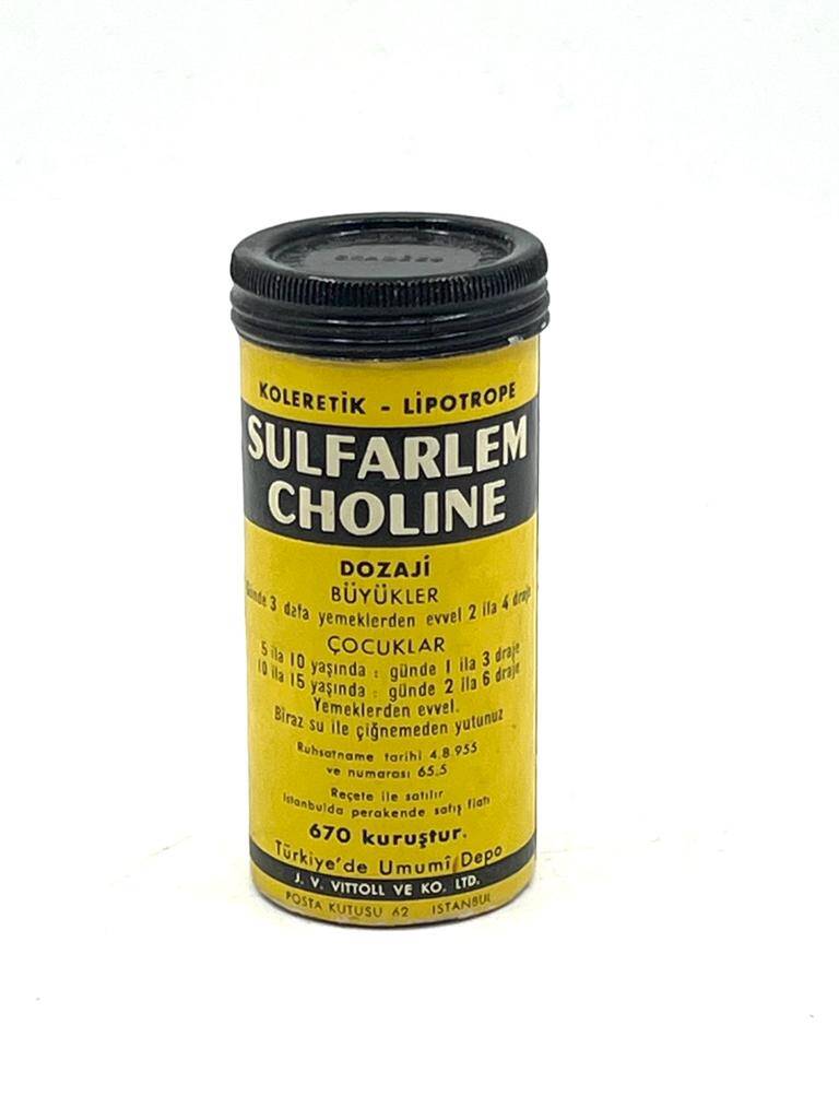 VintageSulfarlem Cholıne 1955 İlaç Kutusu MDL82 (N) - 1