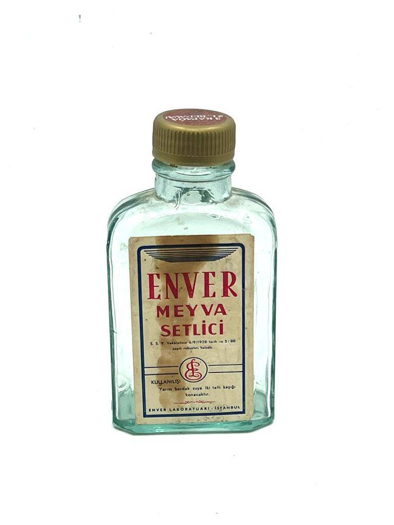 Vintage Enver Meyva Setlici 1928 İlaç Şişesi MDL172 (N) - 1