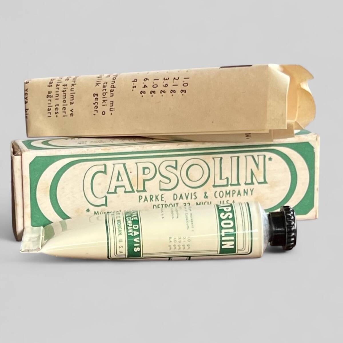 Vintage Capsolın İlaç Kutusunda Koleksiyonluk Tüketilmez MDL347 - 1