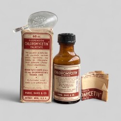 Vintage Chloromycetın İlaç Kutusunda Koleksiyonluk Tüketilmez MDL341 - Gökçekoleksiyon