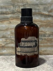 Vintage Colladium (Amber) Eczacı Şişesi 25cm AOB8813 - 4