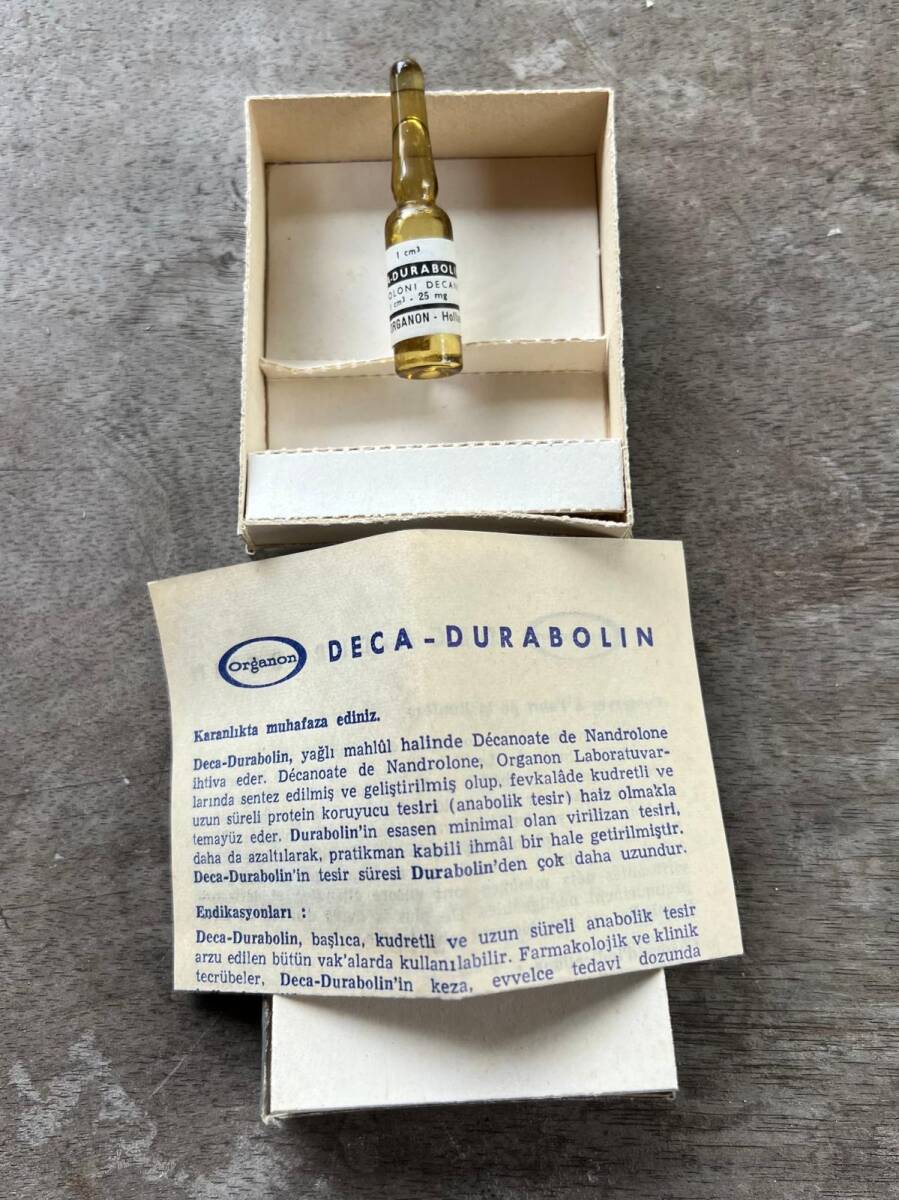 Vintage DECA-DURABOLIN İlaç Kutusunda Koleksiyonluk Tüketilmez MDL308 - 3