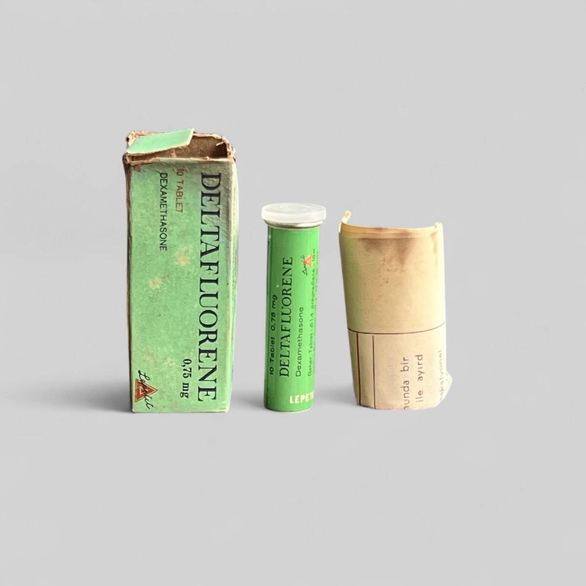 Vintage Deltafluorenne İlaç Kutusunda Koleksiyonluk Tüketilmez MDL325 - 1