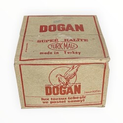 Vintage DOĞAN Renkli Türk Malı 100 Adetlik Tebeşir AOB8713 - 