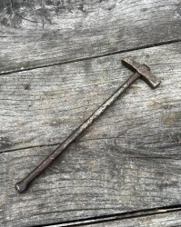 Vintage Dövme Demirden Yapılmış Komple Demir Çekiç AOB6369 - 5