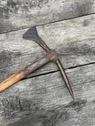 Vintage Dövme Demirden Yapılmış Osmanlı Teber AOB6377 - 2