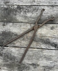 Vintage Dövme Demirden Yapılmış Demirci Maşası AOB6375 - 2